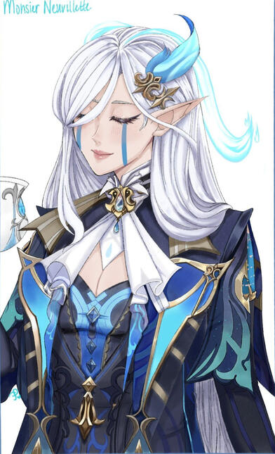 OC Sil as Neuvillette bust-up