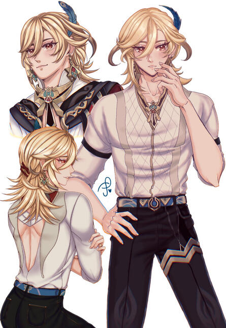 Kaveh Fanart Headshot/thigh up